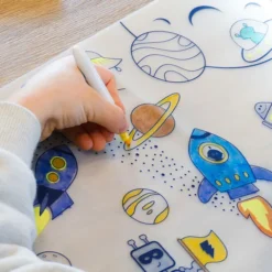 Super Petit Set de Table à Colorier et ses 5 feutres - Dans l'espace