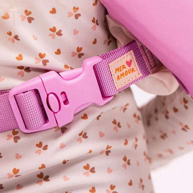 Swim Essentials Gilet de Nage avec Brassards Pink Flower Market - 2/6 Ans