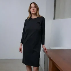 Tajinebanane Robe d'Allaitement Manches Longues La P'allaite Noir - XS
