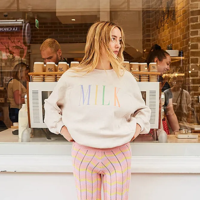 Tajinebanane Sweat d'Allaitement Milk - L