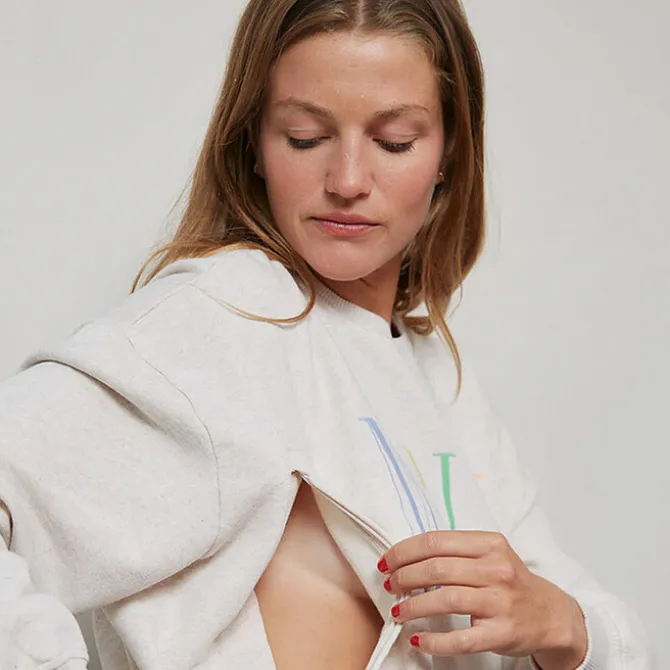 Tajinebanane Sweat d'Allaitement Milk - L