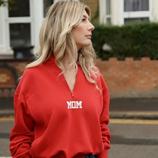 Tajinebanane Sweat d'Allaitement Mom Rouge - M