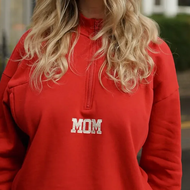 Tajinebanane Sweat d'Allaitement Mom Rouge - M