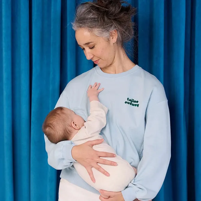Tajinebanane Sweat d'Allaitement La P'allaite Bleu Ciel - M
