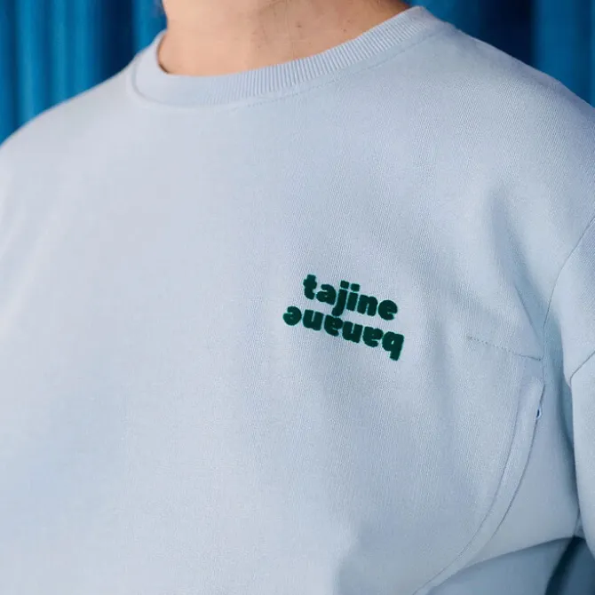 Tajinebanane Sweat d'Allaitement La P'allaite Bleu Ciel - L
