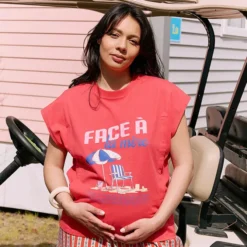 Tajinebanane T-shirt d'Allaitement Face à la Mère - S
