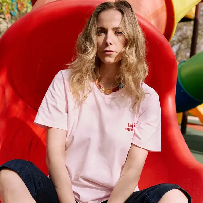 Tajinebanane T-shirt d'Allaitement La P'allaite Rose - L