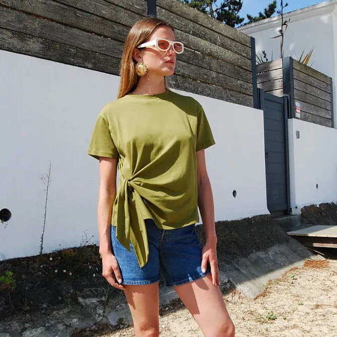 Tajinebanane T-shirt d'Allaitement Noué - S