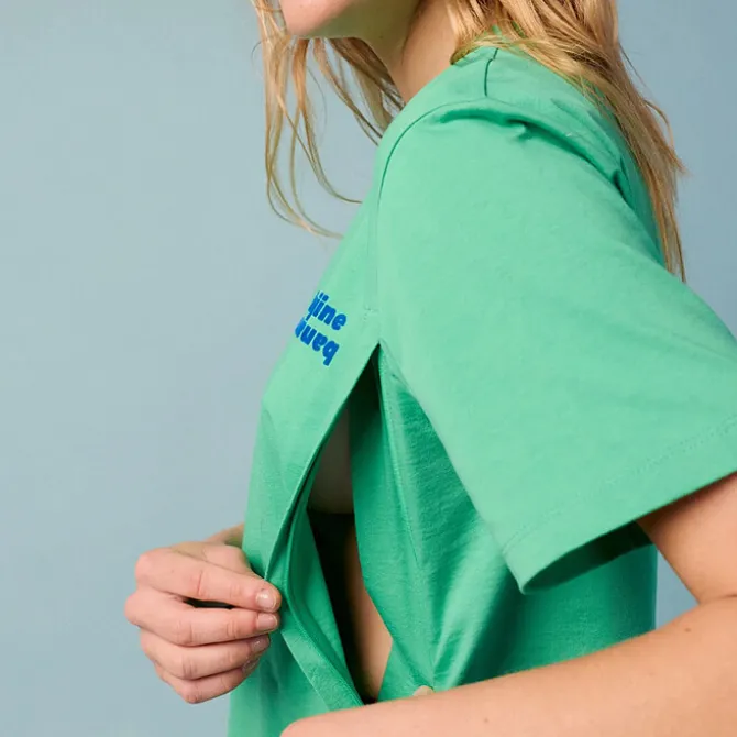 Tajinebanane T-shirt d'Allaitement La P'allaite Menthe - L