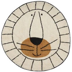 Tapis Petit Tapis Lion Naturel - Ø 100 cm