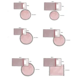 Tapis Petit Tapis Sara Rose - Ø 130 cm