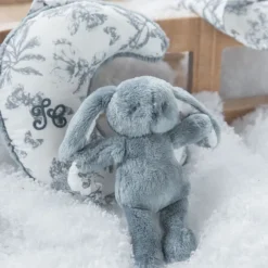 Tartine et Chocolat Augustin le Lapin Musical - Toile de Jouy Bleu