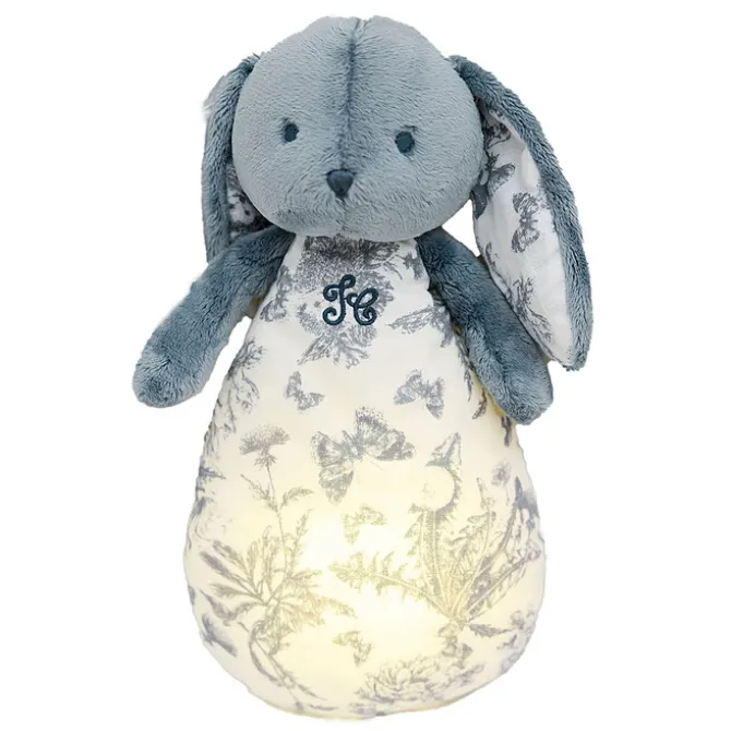 Tartine et Chocolat Augustin le Lapin Veilleuse Musical - Toile de Jouy Bleu