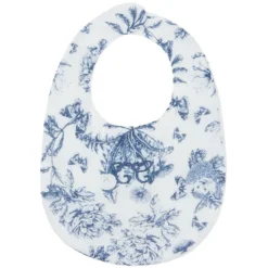Tartine et Chocolat Bavoir - Toile de Jouy Bleu