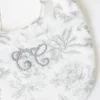 Tartine et Chocolat Bavoir - Toile de Jouy Gris Clair