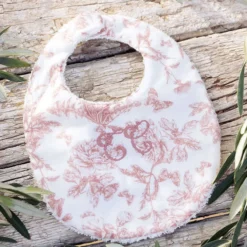 Tartine et Chocolat Bavoir - Toile de Jouy Rose
