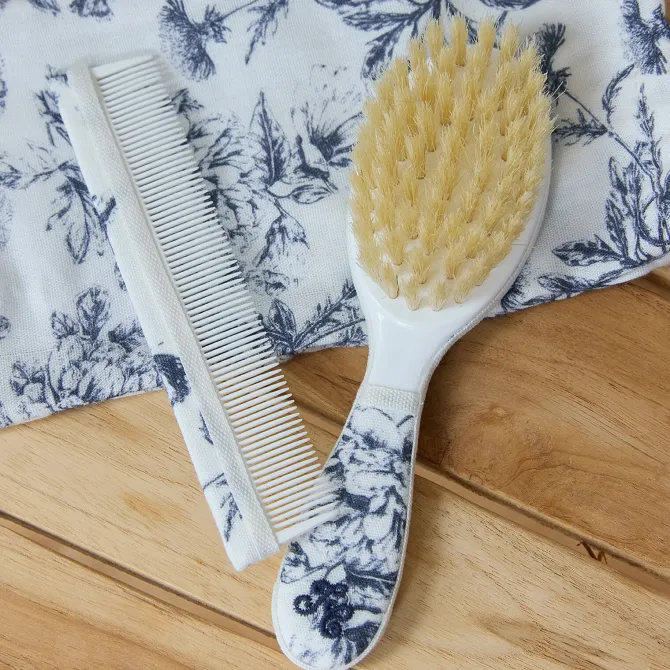 Tartine et Chocolat Brosse et Peigne - Toile de Jouy Bleu