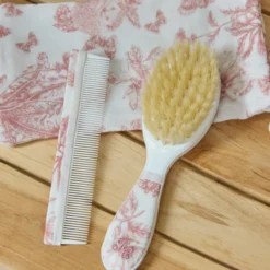 Tartine et Chocolat Brosse et Peigne - Toile de Jouy Rose