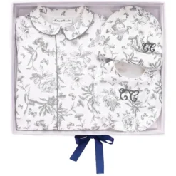 Tartine et Chocolat Coffret de Naissance Toile de Jouy Gris - 1 Mois