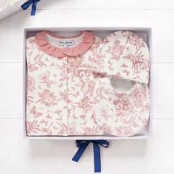 Tartine et Chocolat Coffret de Naissance Toile de Jouy Rose - 1 Mois