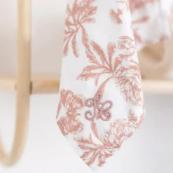 Tartine et Chocolat Doudou Augustin le Lapin - Toile de Jouy Rose Pêche