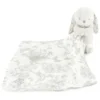 Tartine et Chocolat Doudou Augustin le Lapin - Toile de Jouy Gris Clair
