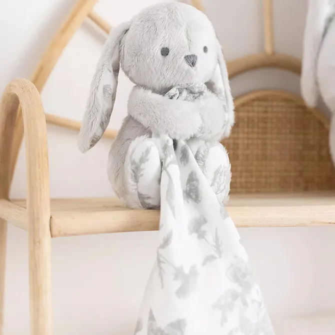 Tartine et Chocolat Doudou Augustin le Lapin - Toile de Jouy Gris Clair