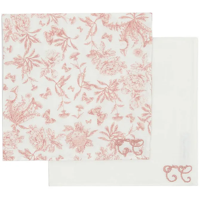 Tartine et Chocolat Lot de 2 Langes - Toile de Jouy Rose