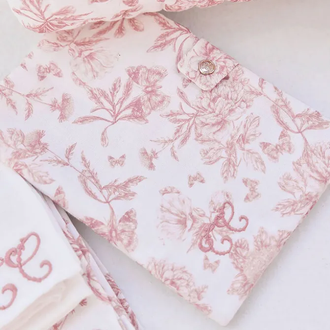 Tartine et Chocolat Protège-carnet de Santé - Toile de Jouy Rose