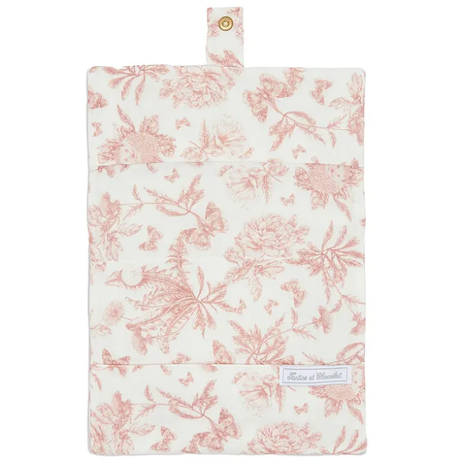 Tartine et Chocolat Protège-carnet de Santé - Toile de Jouy Rose