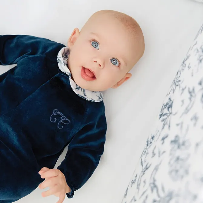 Tartine et Chocolat Pyjama Toile de Jouy Bleu - 3 Mois