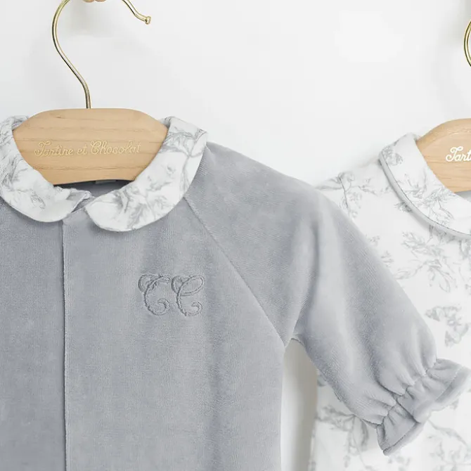 Tartine et Chocolat Pyjama Toile de Jouy Gris - 3 Mois