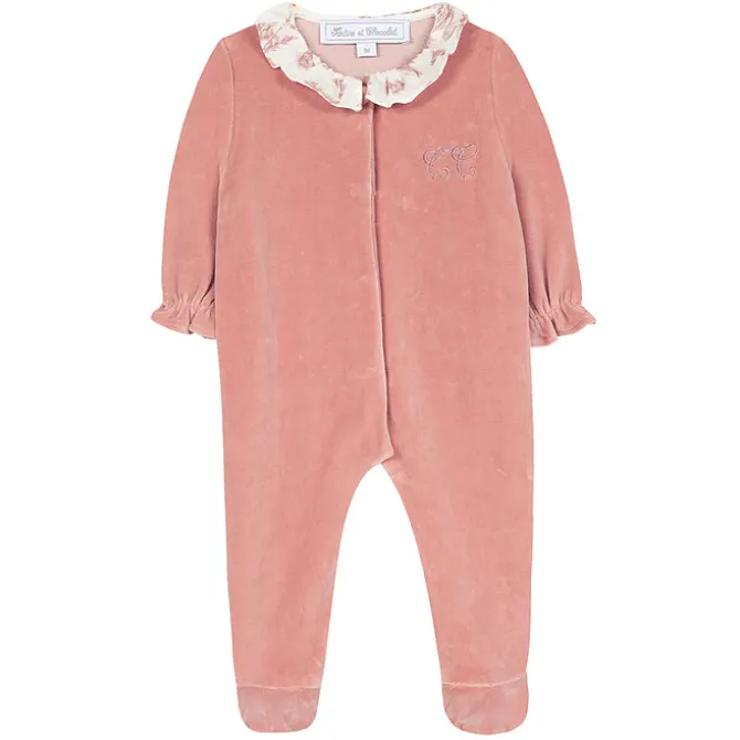 Tartine et Chocolat Pyjama Toile de Jouy Rose - 1 Mois