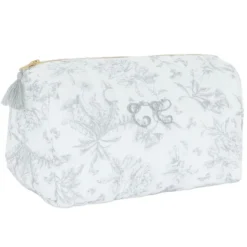 Tartine et Chocolat Trousse de Toilette - Toile de Jouy Gris Clair