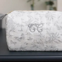 Tartine et Chocolat Trousse de Toilette - Toile de Jouy Gris Clair