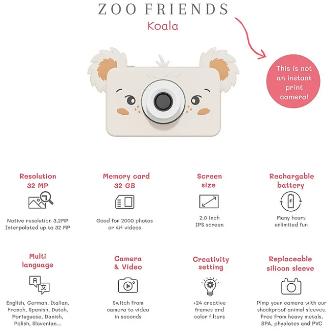 The Zoofamily Appareil Photo Numérique Zoofriends - Koala