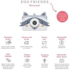The Zoofamily Appareil Photo Numérique Zoofriends - Raton Laveur
