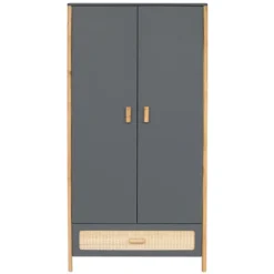 Théo Armoire 2 Portes en Rotin Océania - Silex