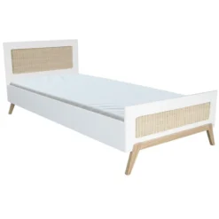 Théo Lit Junior en Rotin Marelia Neige - 90 x 200 cm
