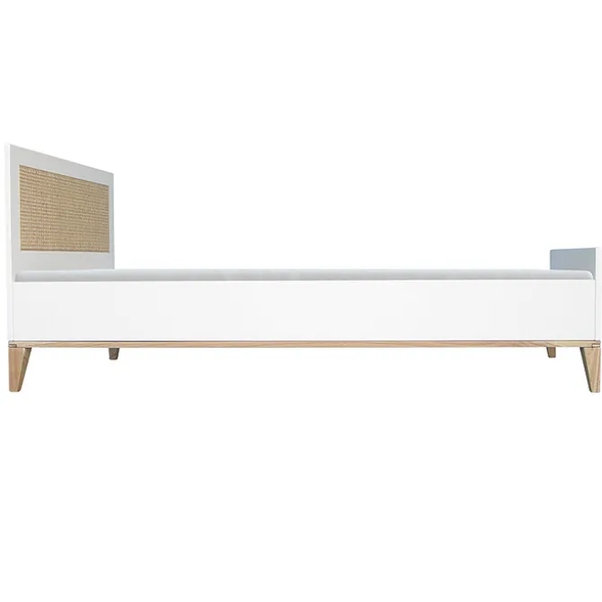 Théo Lit Junior en Rotin Nami Neige - 90 x 200 cm