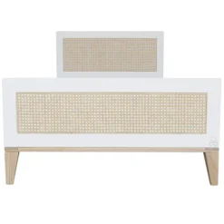 Théo Lit Junior en Rotin Nami Neige - 90 x 200 cm