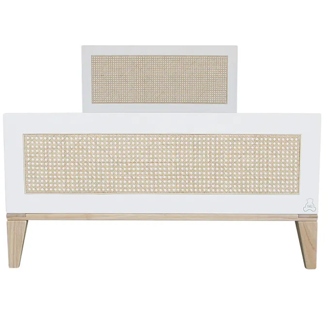 Théo Lit Junior en Rotin Nami Neige - 90 x 200 cm