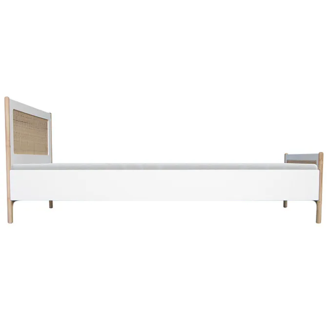 Théo Lit Junior en Rotin Océania Neige - 90 x 200 cm