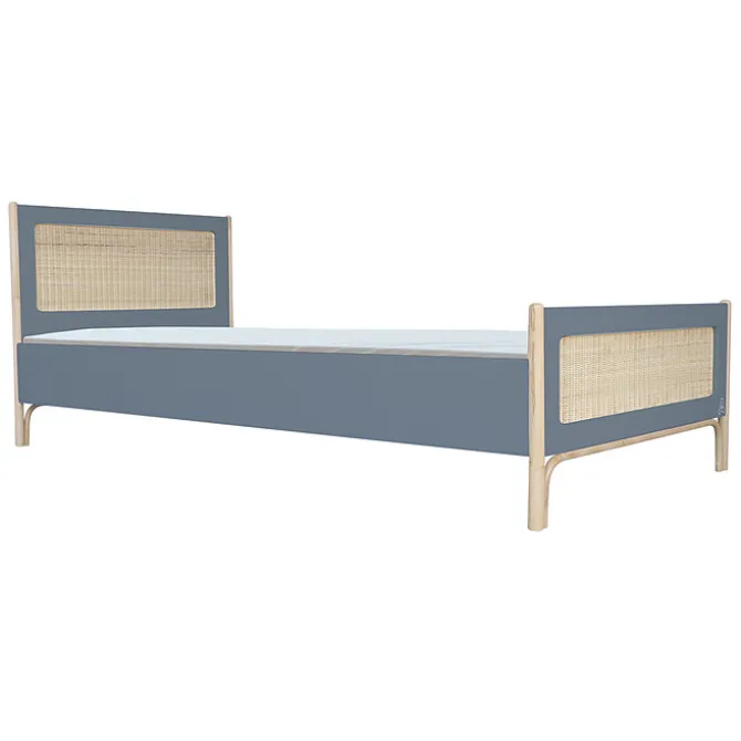 Théo Lit Junior en Rotin Océania Silex - 90 x 200 cm
