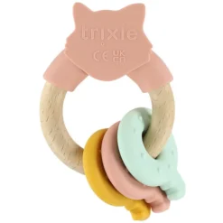Trixie Baby Anneau d'Activités Bois Silicone - Mrs. Cat
