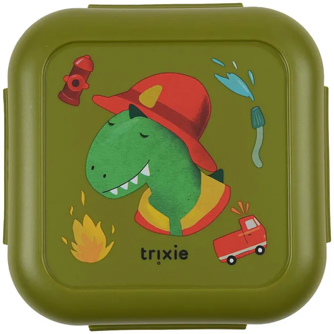 Trixie Baby Boîte à Goûter à Clip - Fireman Mr. Dino