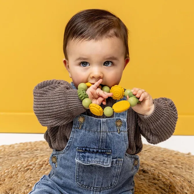 Trixie Baby Bracelet de Dentition en Silicone - Mr. Dino & Mr. Lion