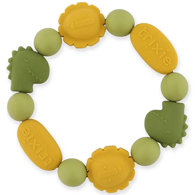 Trixie Baby Bracelet de Dentition en Silicone - Mr. Dino & Mr. Lion