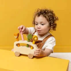 Trixie Baby Bus en Bois avec Animaux Pop-up