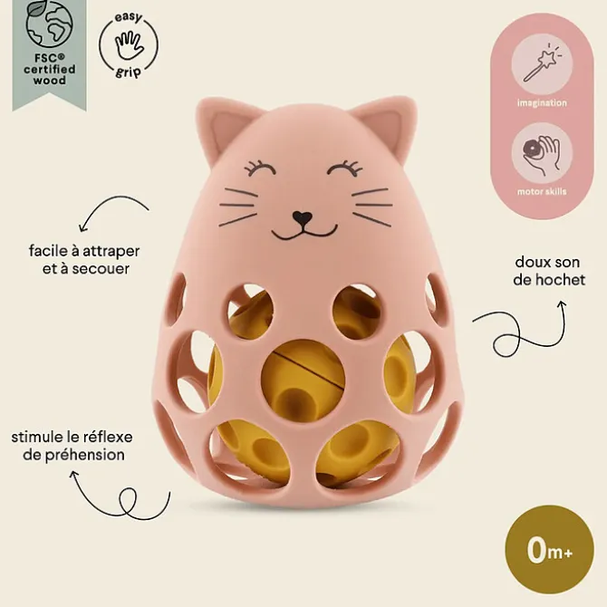 Trixie Baby Hochet Sensoriel en Silicone - Mrs. Cat